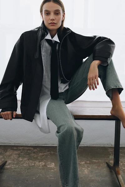 FAUX LEATHER JACKET ZW COLLECTION