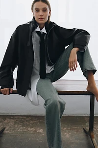 FAUX LEATHER JACKET ZW COLLECTION