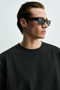 RELAXED FIT TEXTURED T-SHIRT