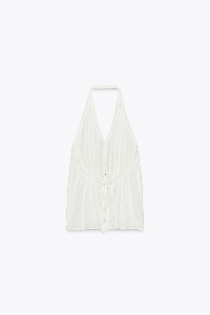 OPEN-BACK HALTER TOP