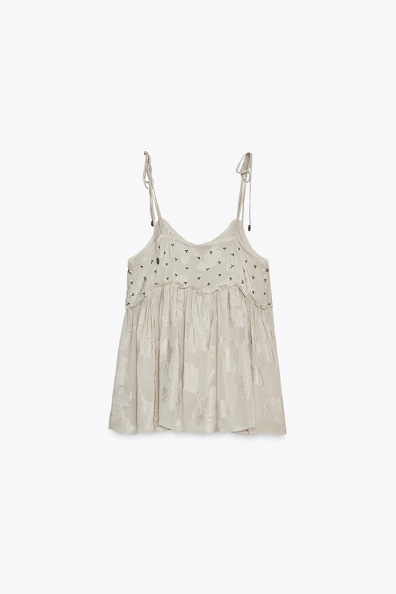 TOP À BRETELLES EN JACQUARD ZW COLLECTION