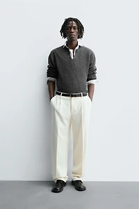 BUTTONED KNIT POLO SHIRT