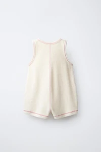 STAR POCKET TERRY CLOTH ROMPER