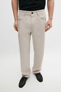 Wide-leg linen trousers