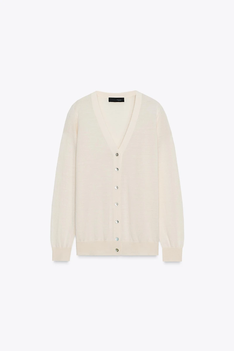 GILET 100 % LAINE COL EN V