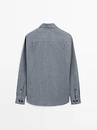 Melange overshirt with pocket