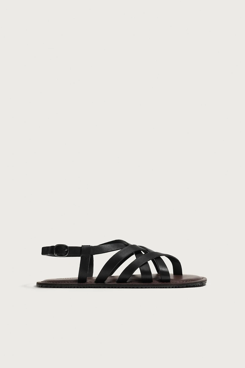 SANDALES EN CUIR À BRIDES