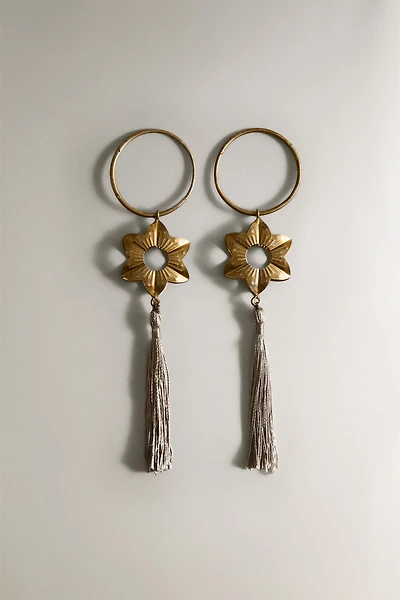 SET OF CHRISTMAS METAL TASSEL NAPKIN RINGS (SET OF 2)