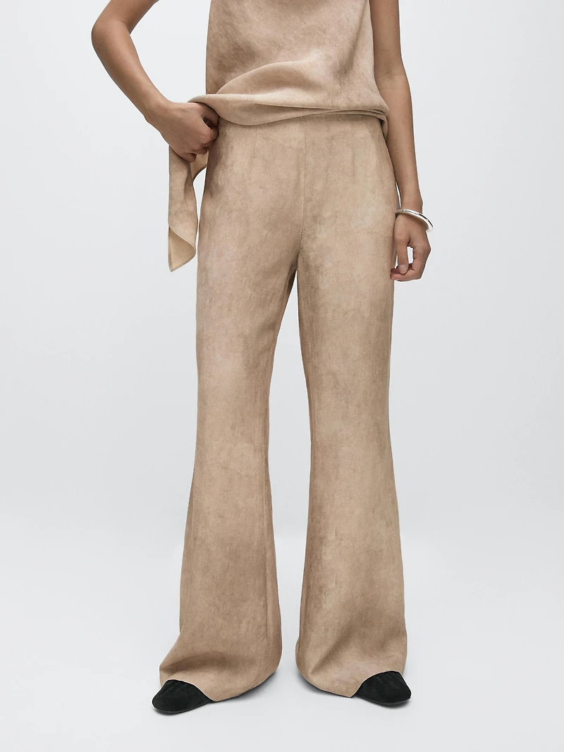 Pantalon fluide effet usé