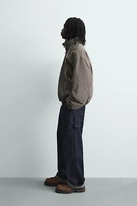 STRIPED BOXY FIT JACKET