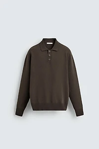 CHENILLE KNIT POLO SHIRT