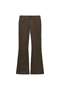 ZW COLLECTION 100% LINEN FLARE PANTS