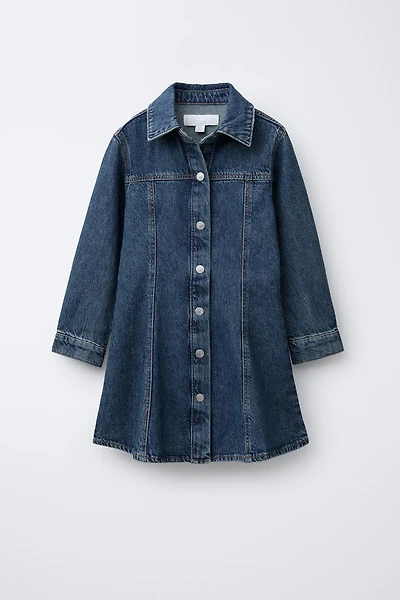 CUT-OUT DENIM DRESS