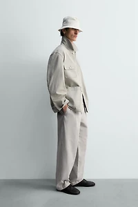 RELAXED FIT WASHED POCKET JACKET