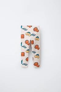 RIBBED ANIMAL PRINT LEGGINGS