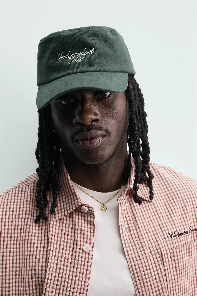 CHEMISE COUPE BOXY À CARREAUX BRODÉE