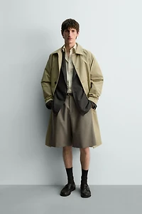 100% WOOL PLEATED SHORTS