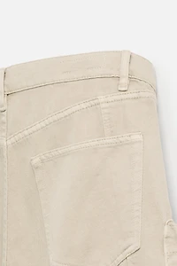 PANTALON CARGO EN DENIM AVEC POCHES