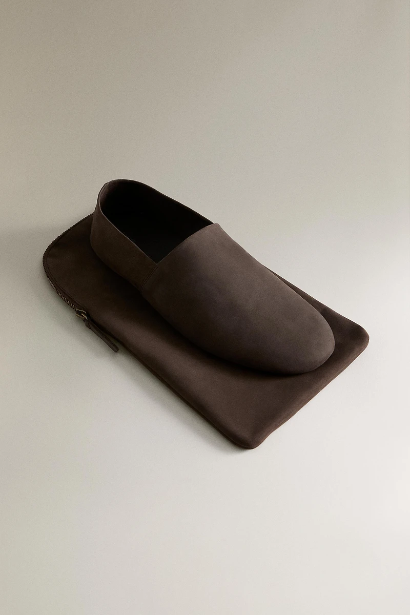 BABOUCHES CUIR DE VOYAGE
