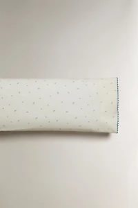 KIDS' COTTON LEAF AND DOT PILLOWCASE