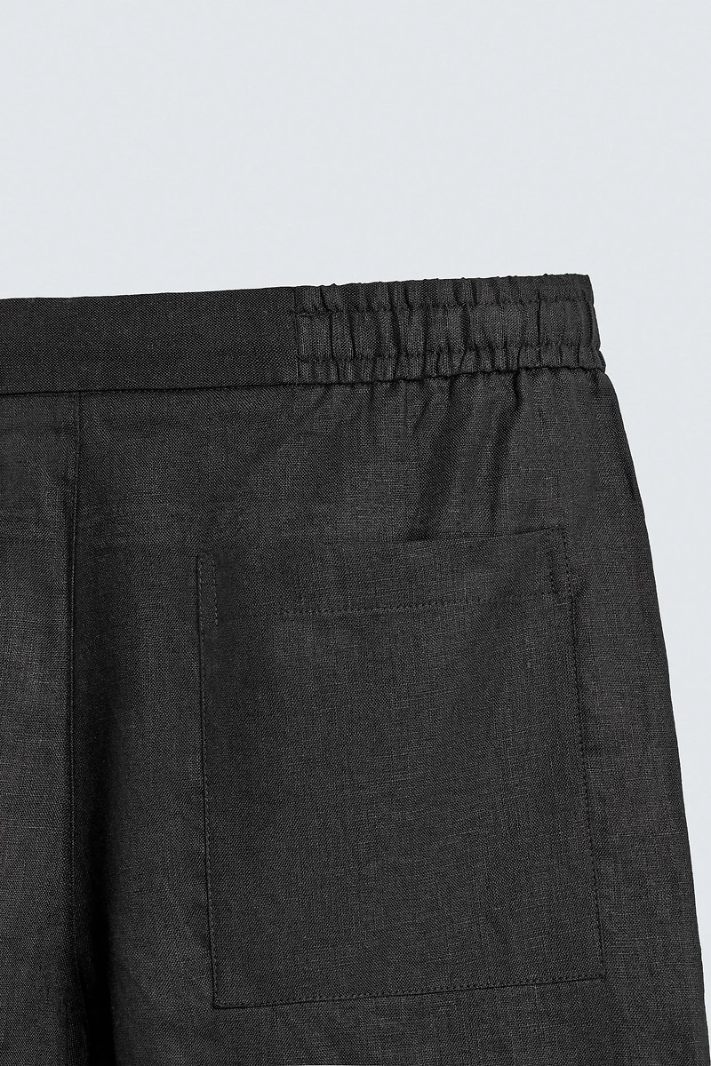 100% LINEN RELAXED FIT SHORTS