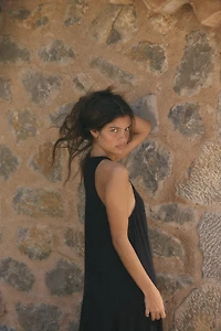 ROBE MI-LONGUE EN LYOCELL