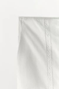 100% COTTON LACE TRIM PANTS
