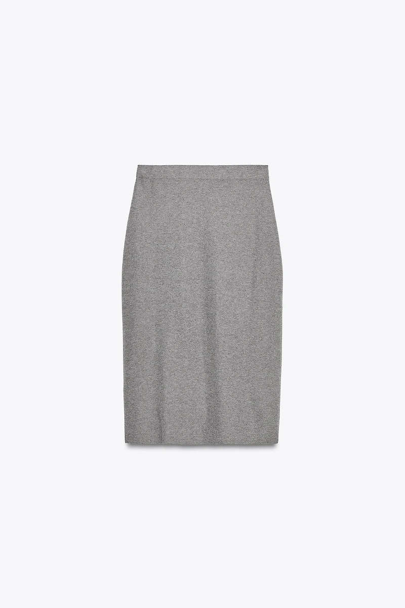 PLAIN KNIT MIDI SKIRT