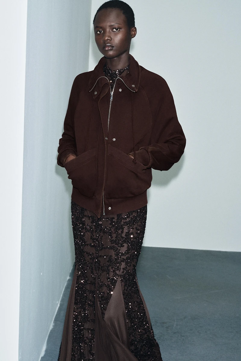 WASHED EFFECT FLEECE JACKET