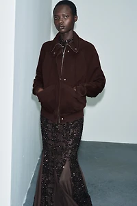 WASHED EFFECT FLEECE JACKET