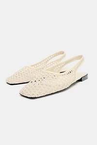 MESH SLINGBACK BALLET FLATS
