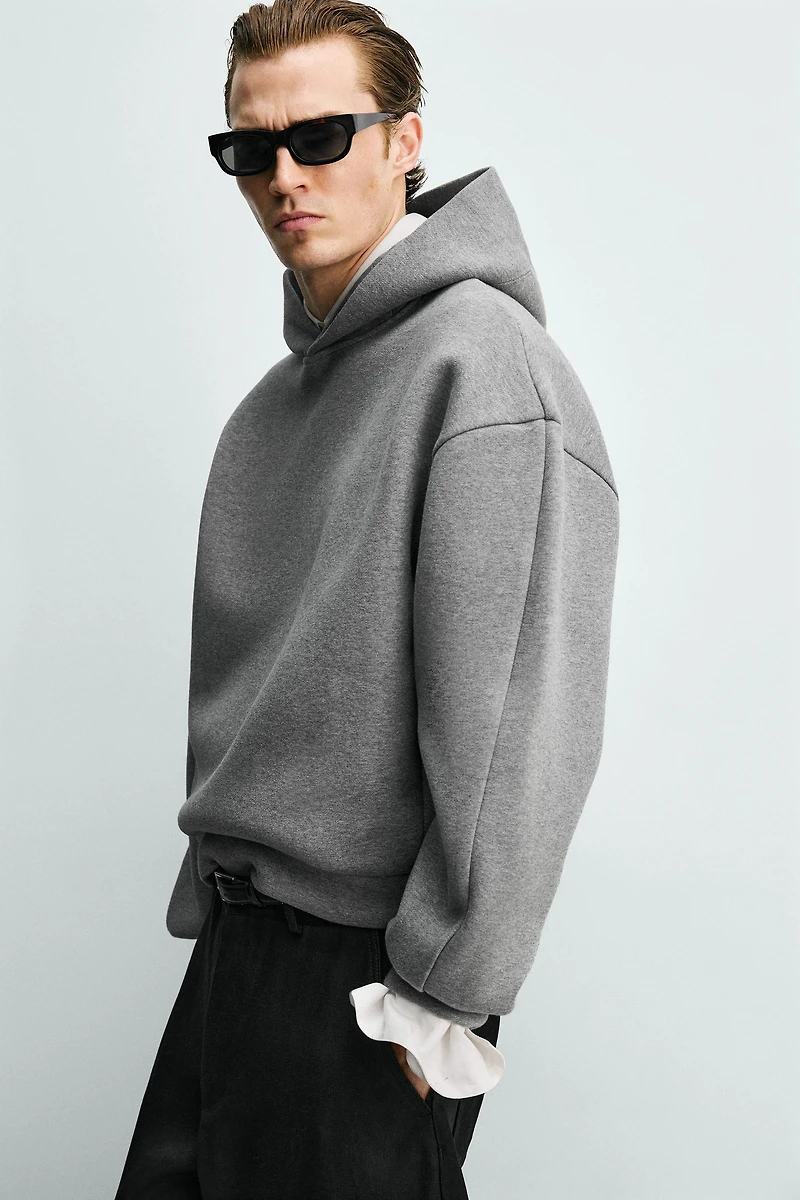 COMPACT BOXY FIT HOODIE SWEATSHIRT