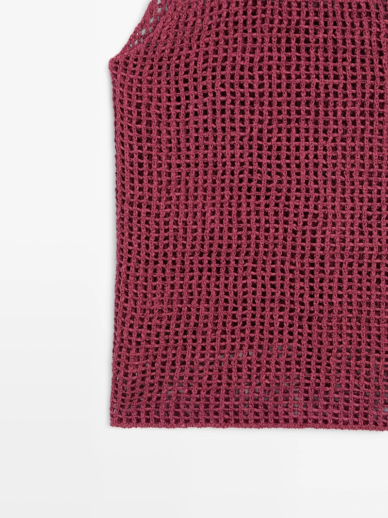 Top double en maille crochet