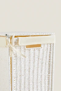 LAUNDRY BASKET WITH TWO COMPARTMENTS