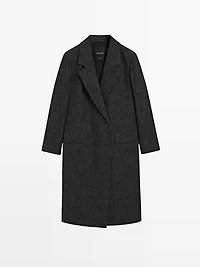 Manteau long à chevrons