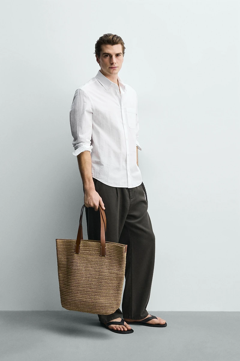 WOVEN SHOPPER BAG