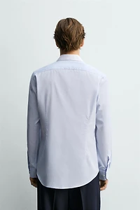 SLIM FIT CONTRAST COLLAR SHIRT