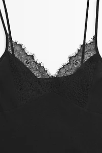 Strappy top with lace detail