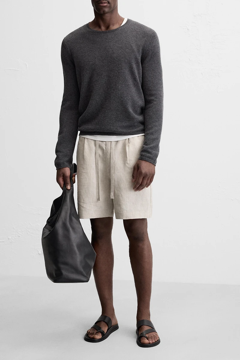 100% LINEN SHORTS