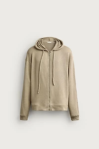 RELAXED FIT KNIT HOODIE