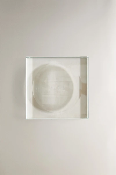 BOUGEOIR PLAT VERRE