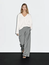 T-shirt col en V oversize