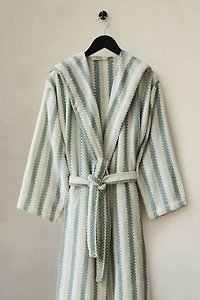 GEOMETRIC JACQUARD BATHROBE