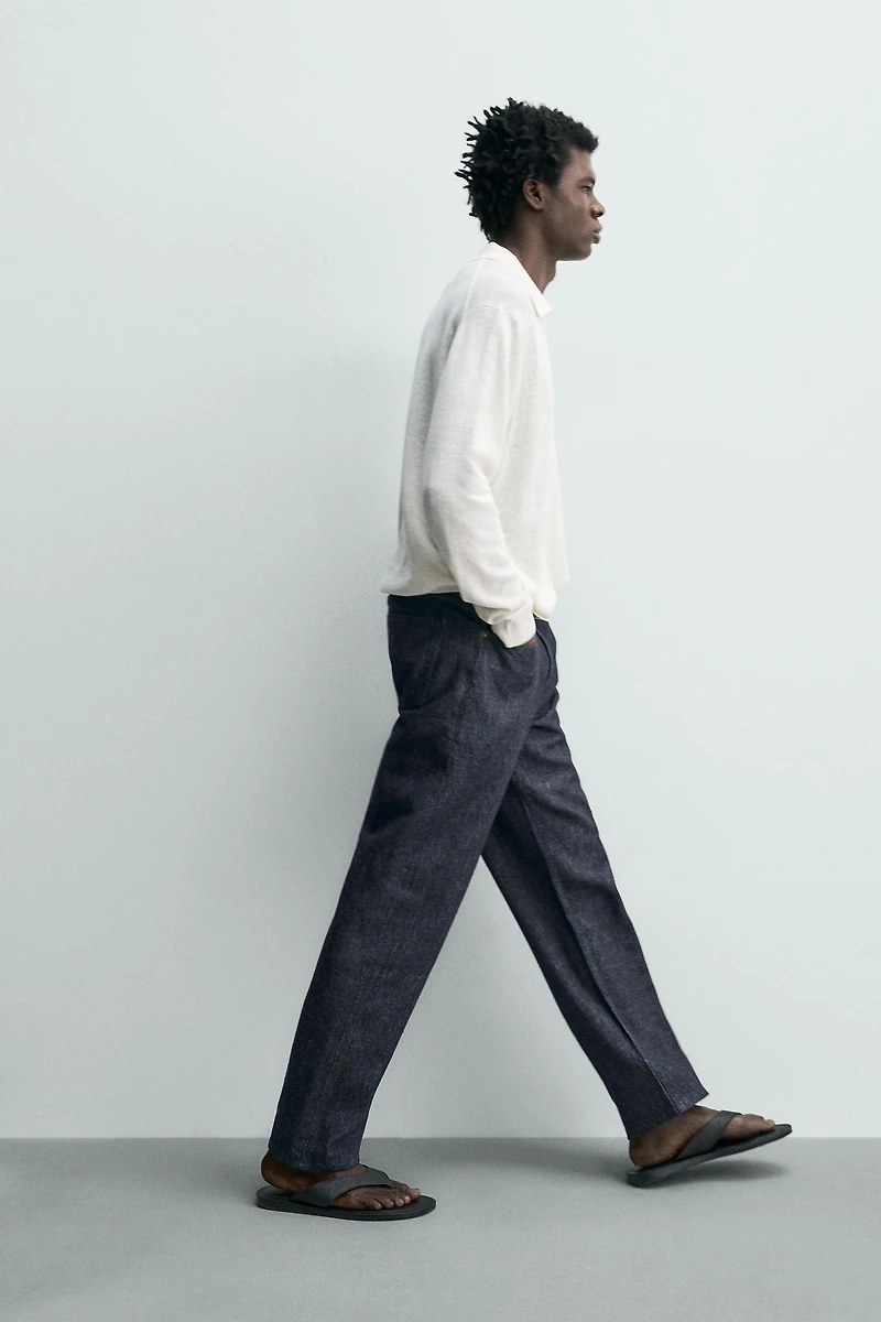 COTTON-HEMP STRAIGHT FIT JEANS