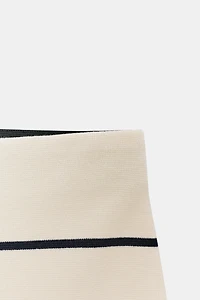 STRIPED KNIT MINI SKIRT