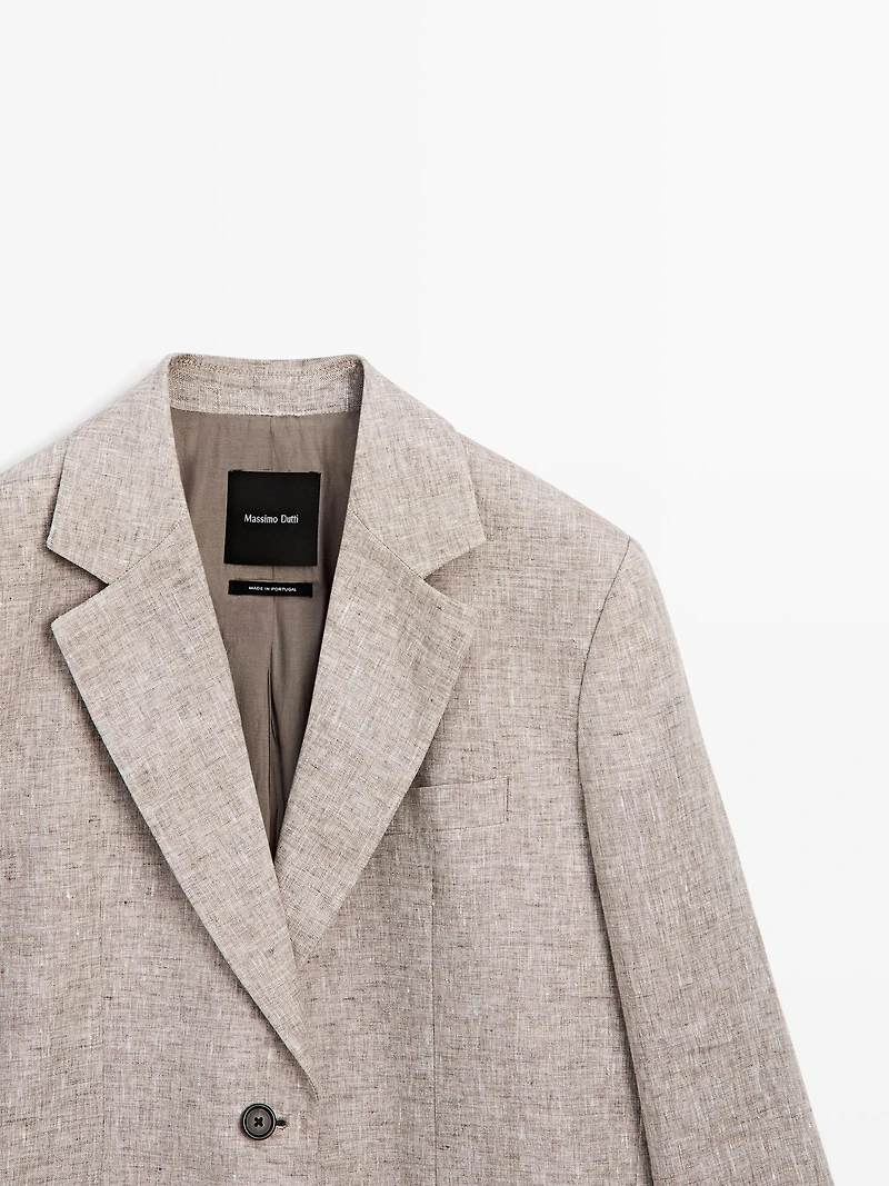 100% linen suit blazer