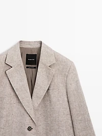 100% linen suit blazer