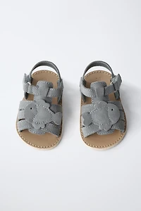 FISH LEATHER SANDALS