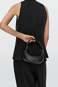 Nappa leather braided mini bag