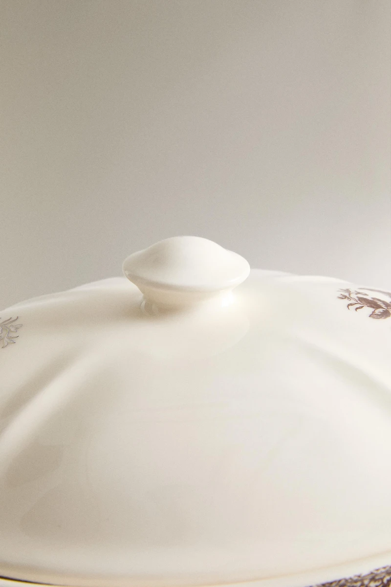 FLORAL EARTHENWARE TUREEN